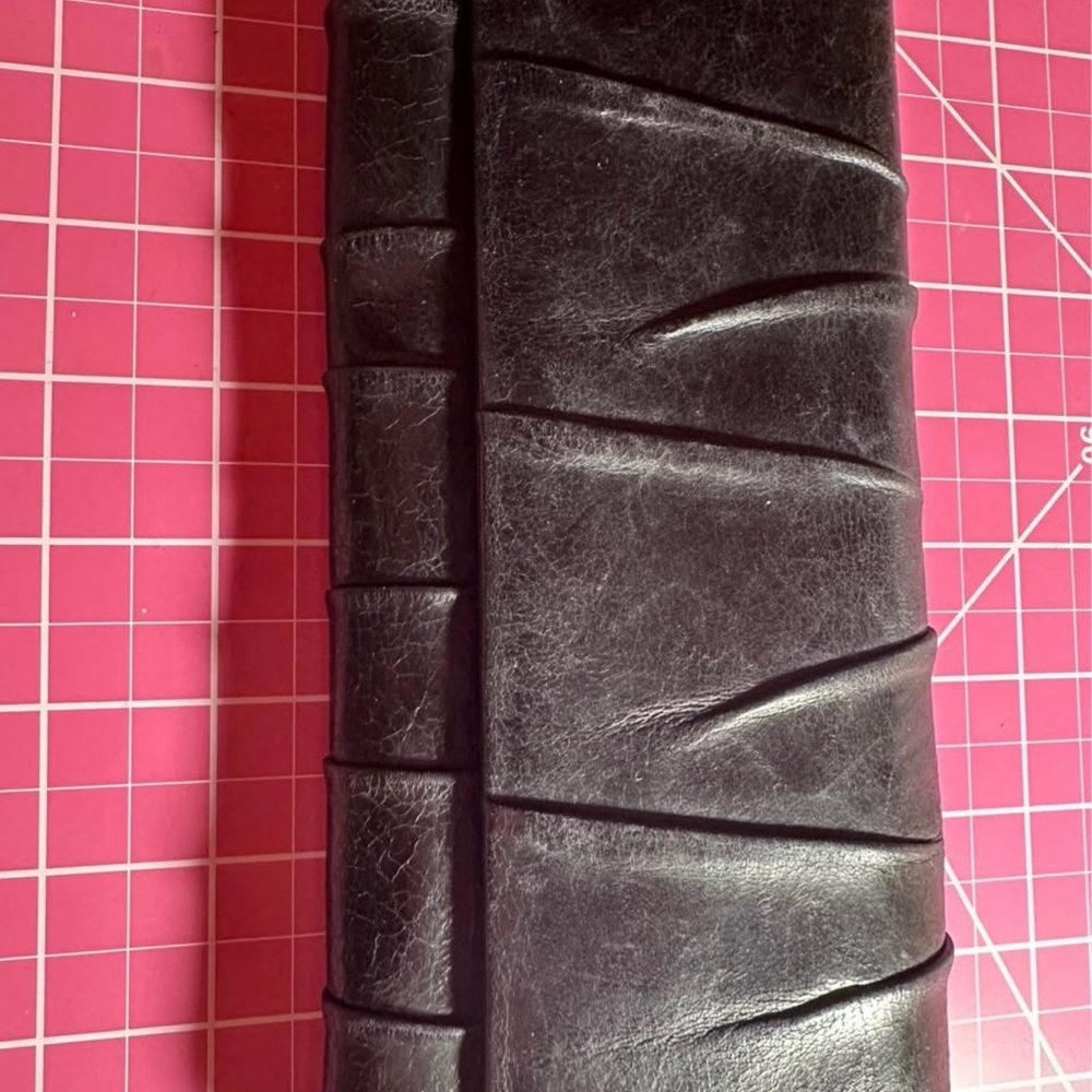 HOBO Black Textured Leather Wallet